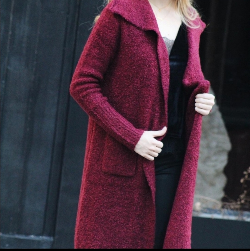MINKPINK Boucle duster cardigan
